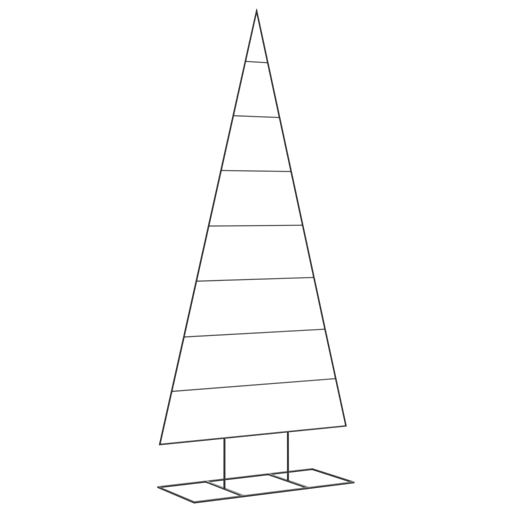 vidaXL Metal Christmas Tree for Decoration Black 210 cm