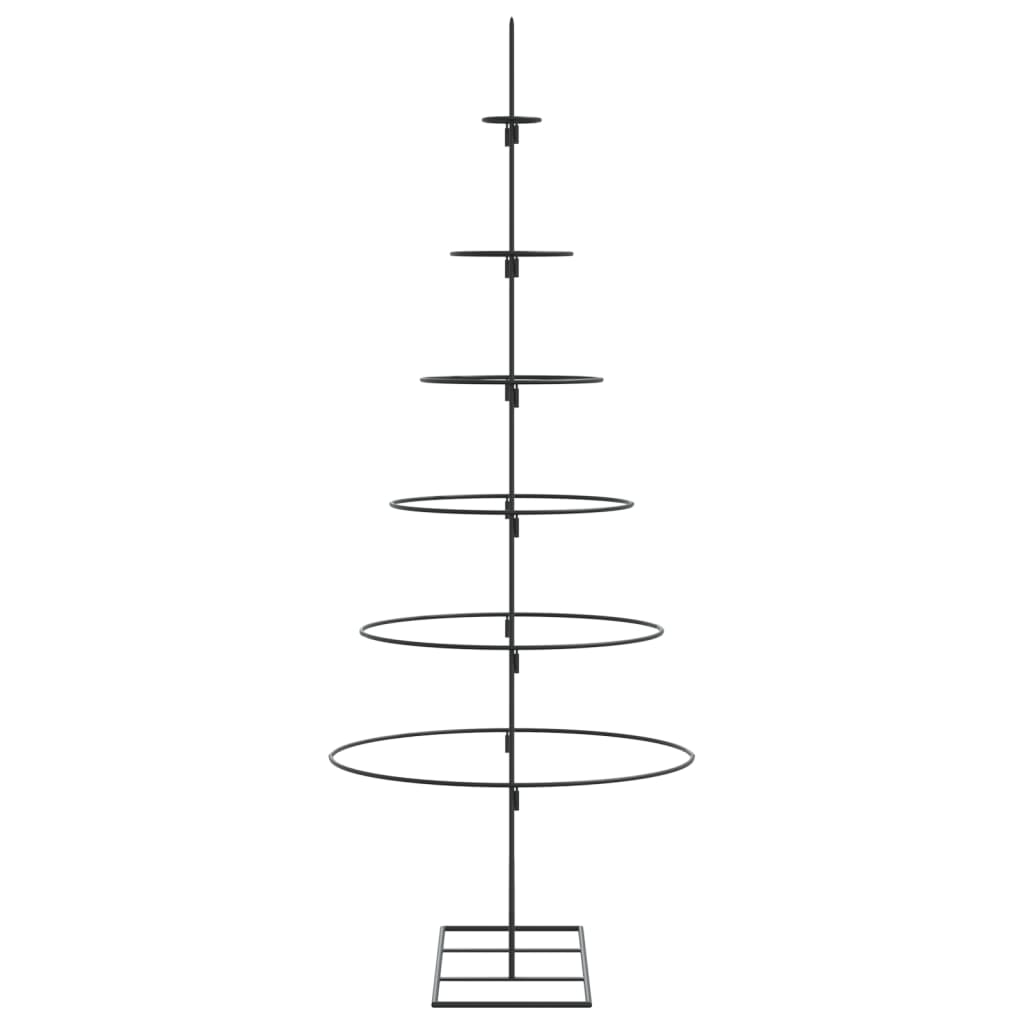 vidaXL Metal Christmas Tree for Decoration Black 150 cm