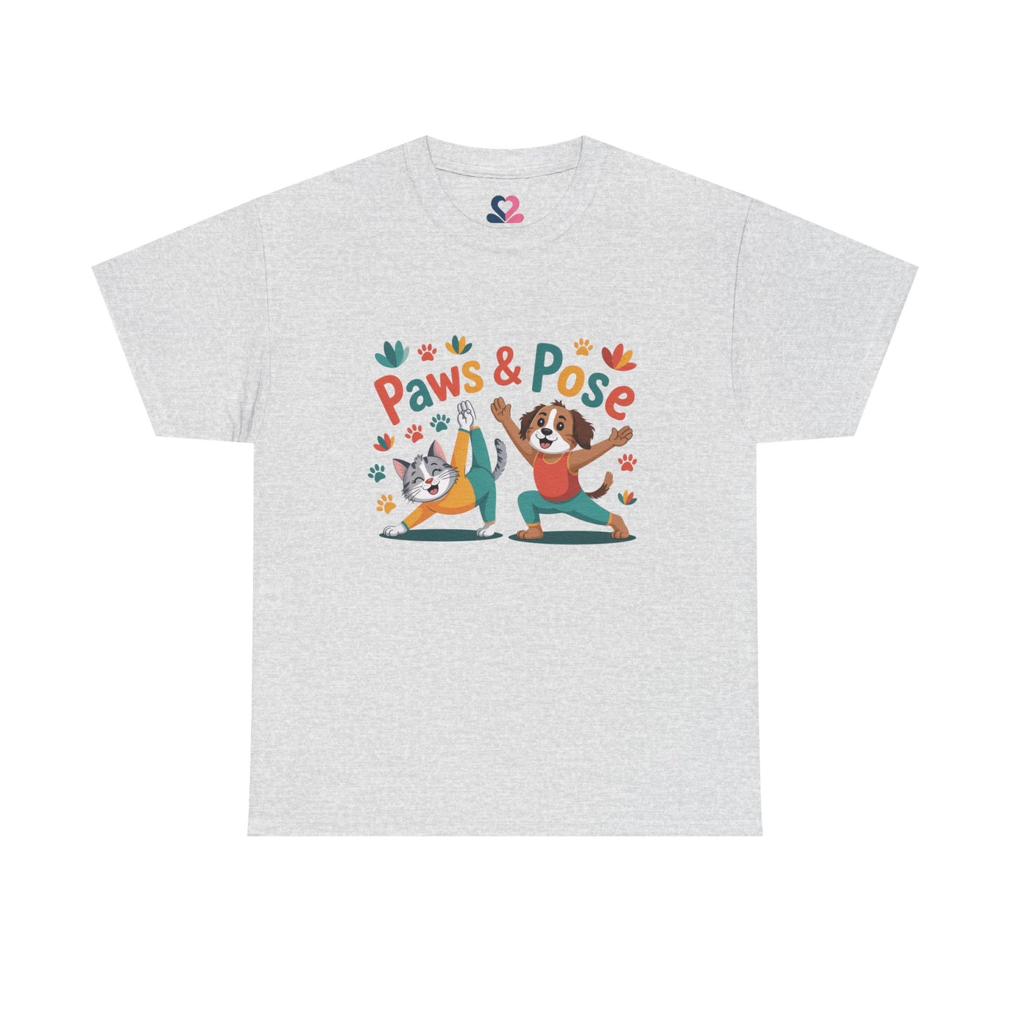 Unisex T-shirt, Yoga, Mindfulness, Paws & Pose C