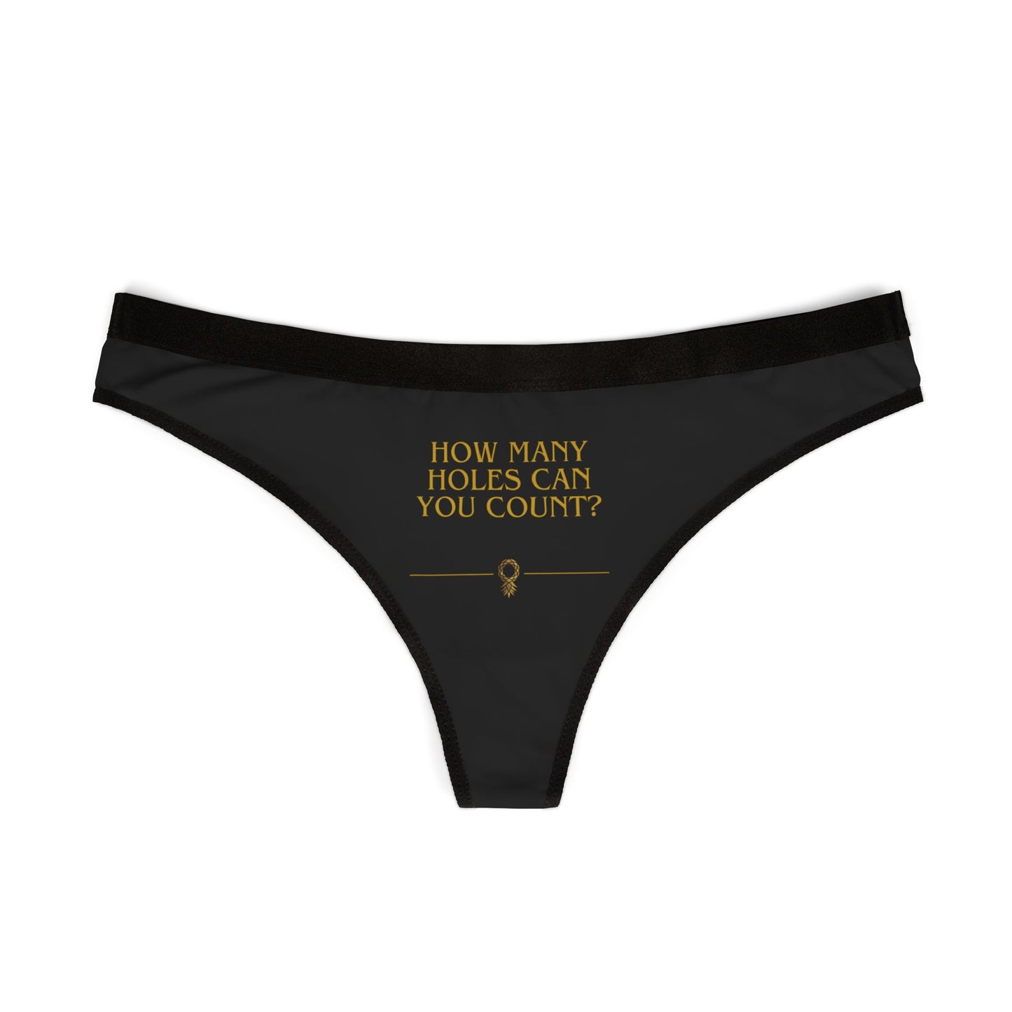 How Many Holes Can You Count Print Women's Thongs, Cute Underwear, Summer Lingerie, Gift