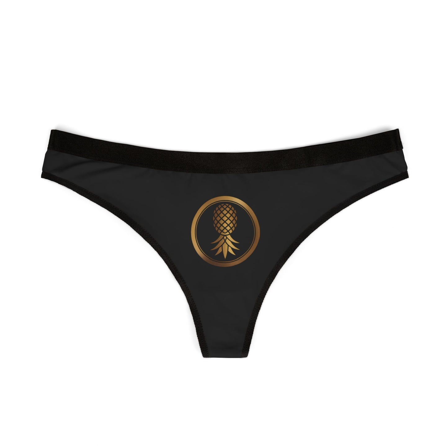 Pineapple Logo Print Women's Thongs, Cute Underwear, Summer Lingerie, Gift