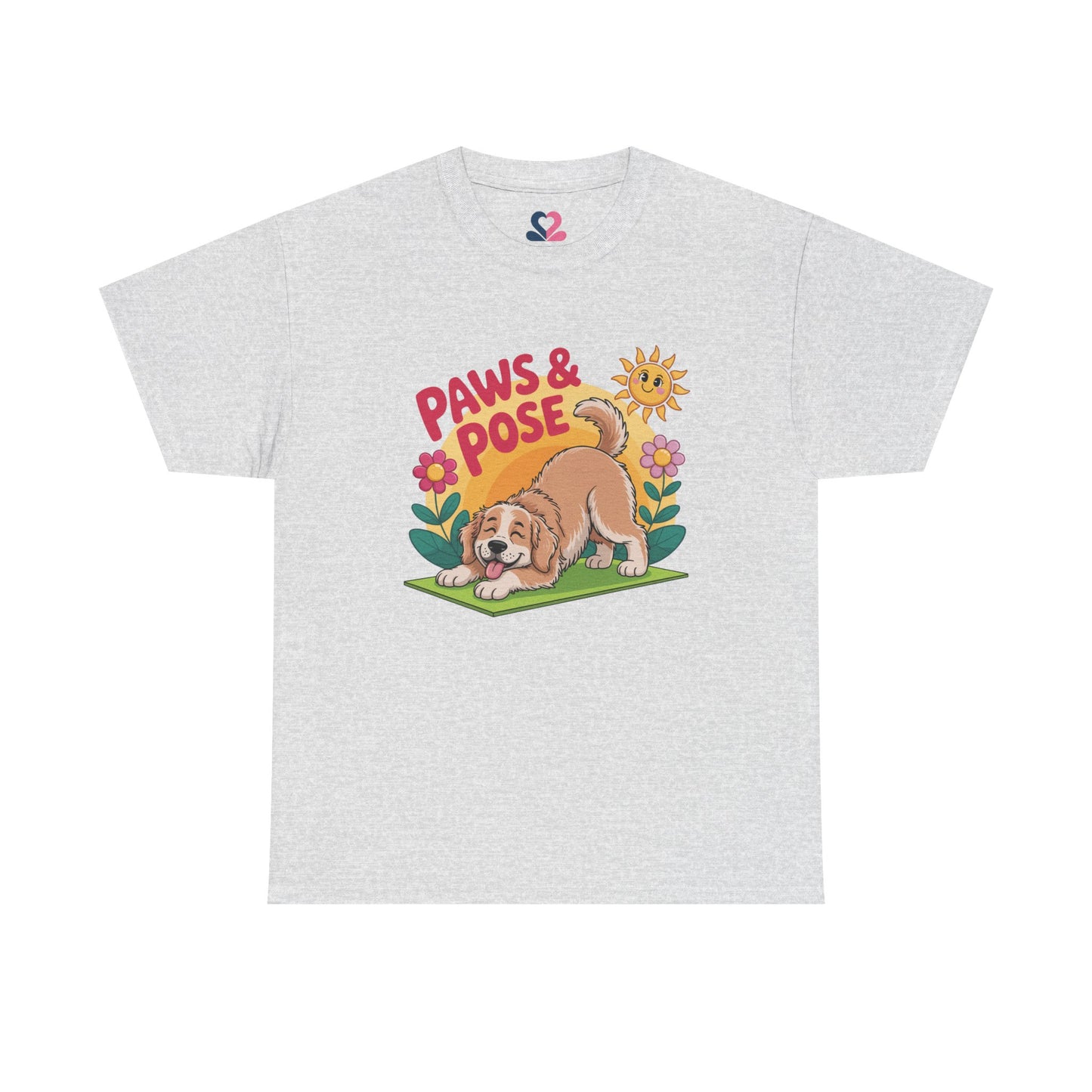 Unisex T-shirt, Yoga, Mindfulness, Paws & Pose B