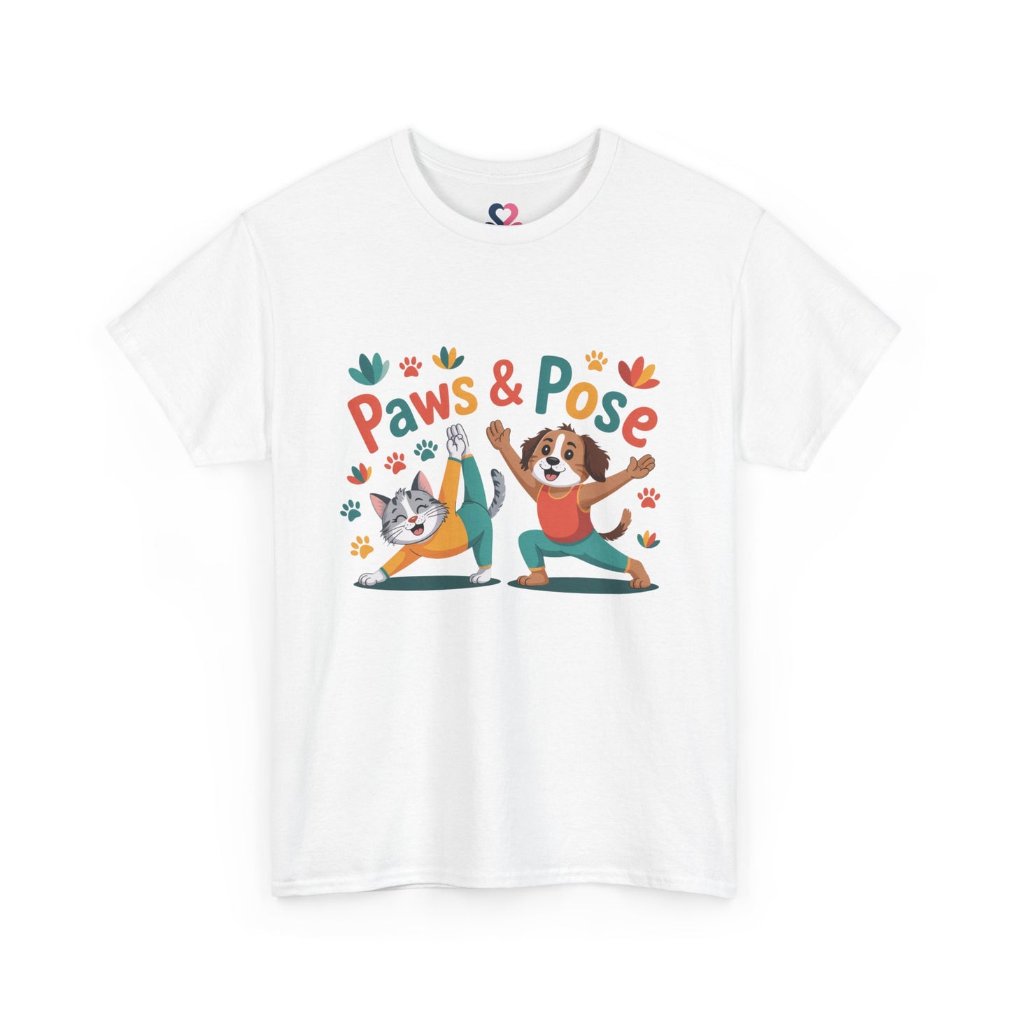 Unisex T-shirt, Yoga, Mindfulness, Paws & Pose C