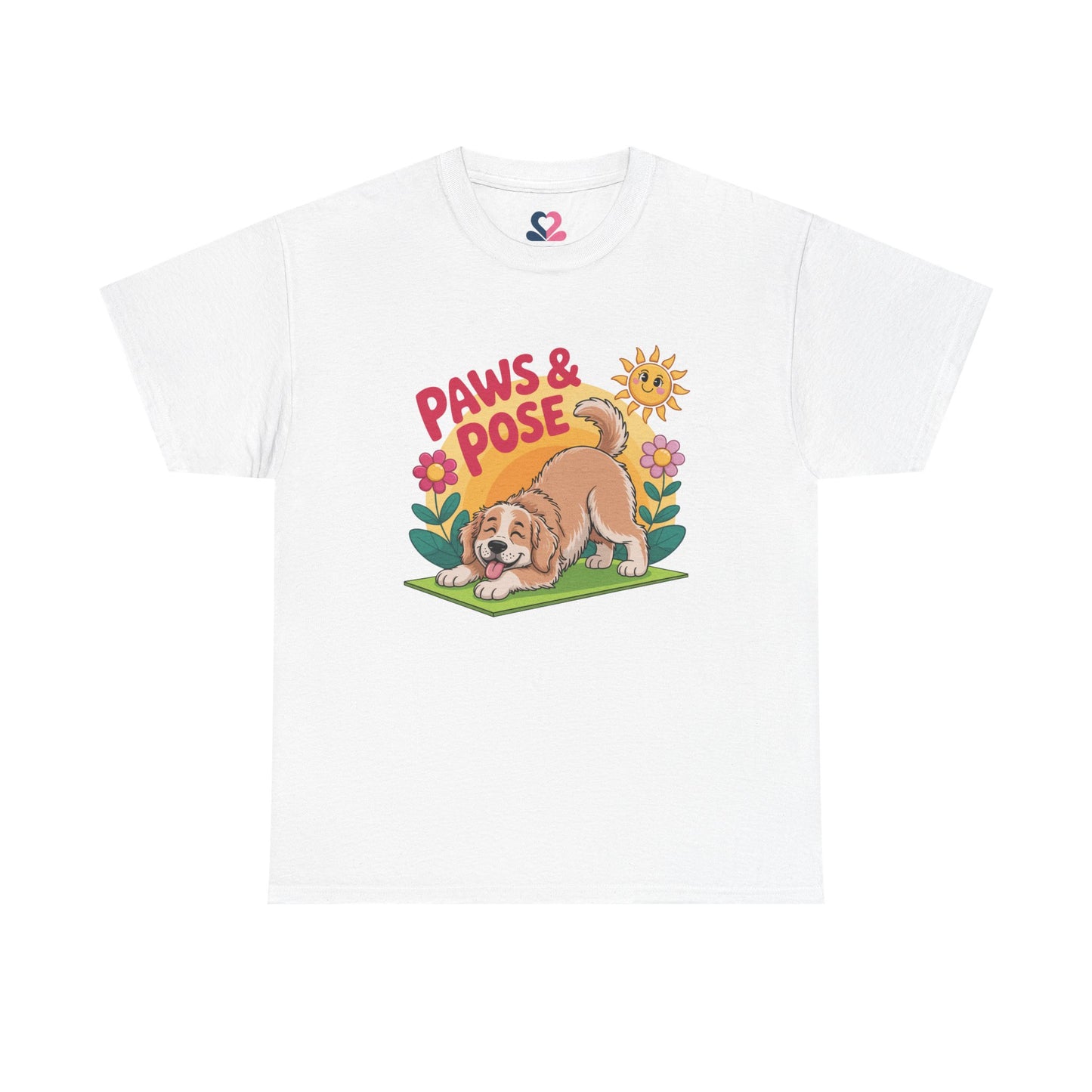 Unisex T-shirt, Yoga, Mindfulness, Paws & Pose B