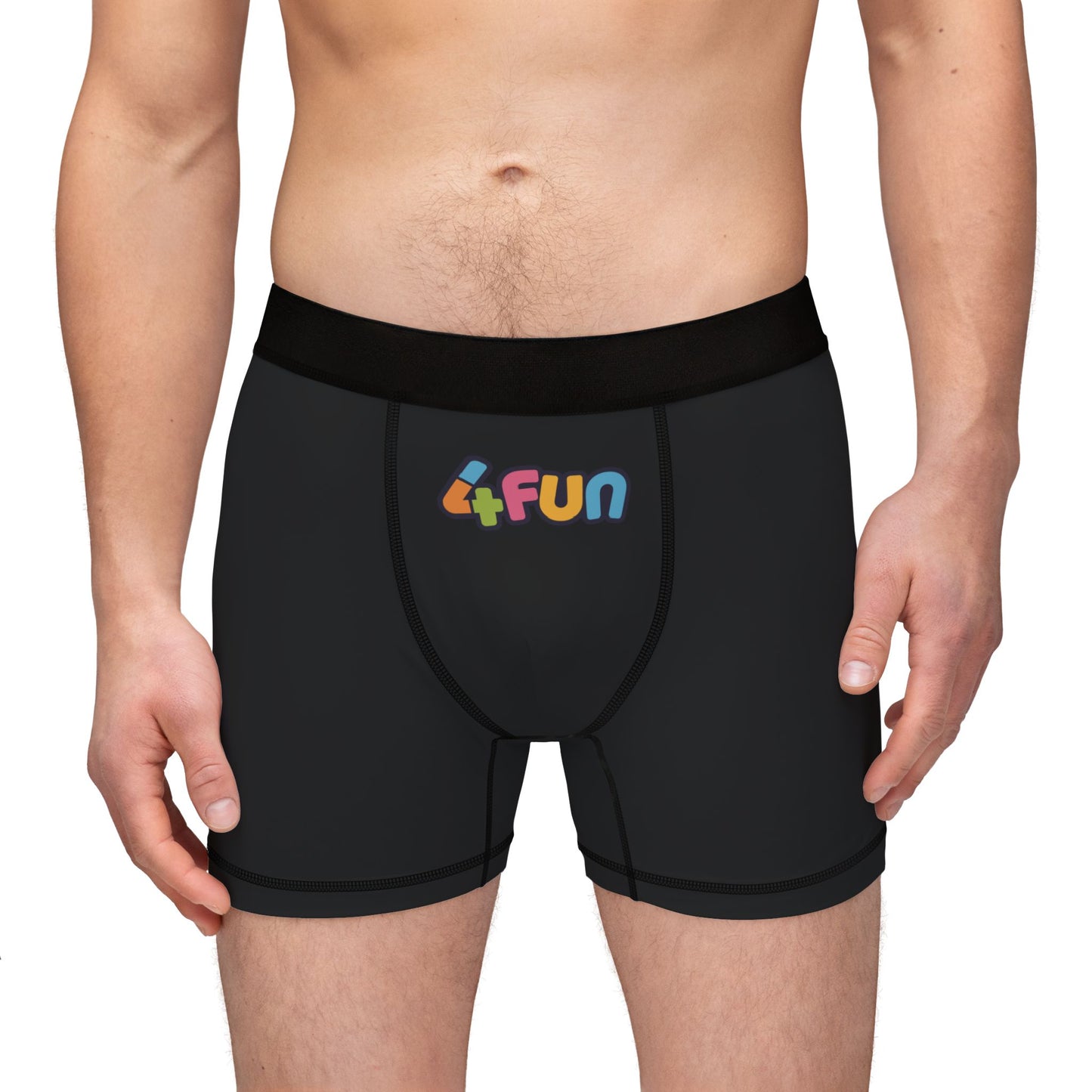 4 Fun Men's AOP Boxer Briefs, Stylish Underwear, Gift