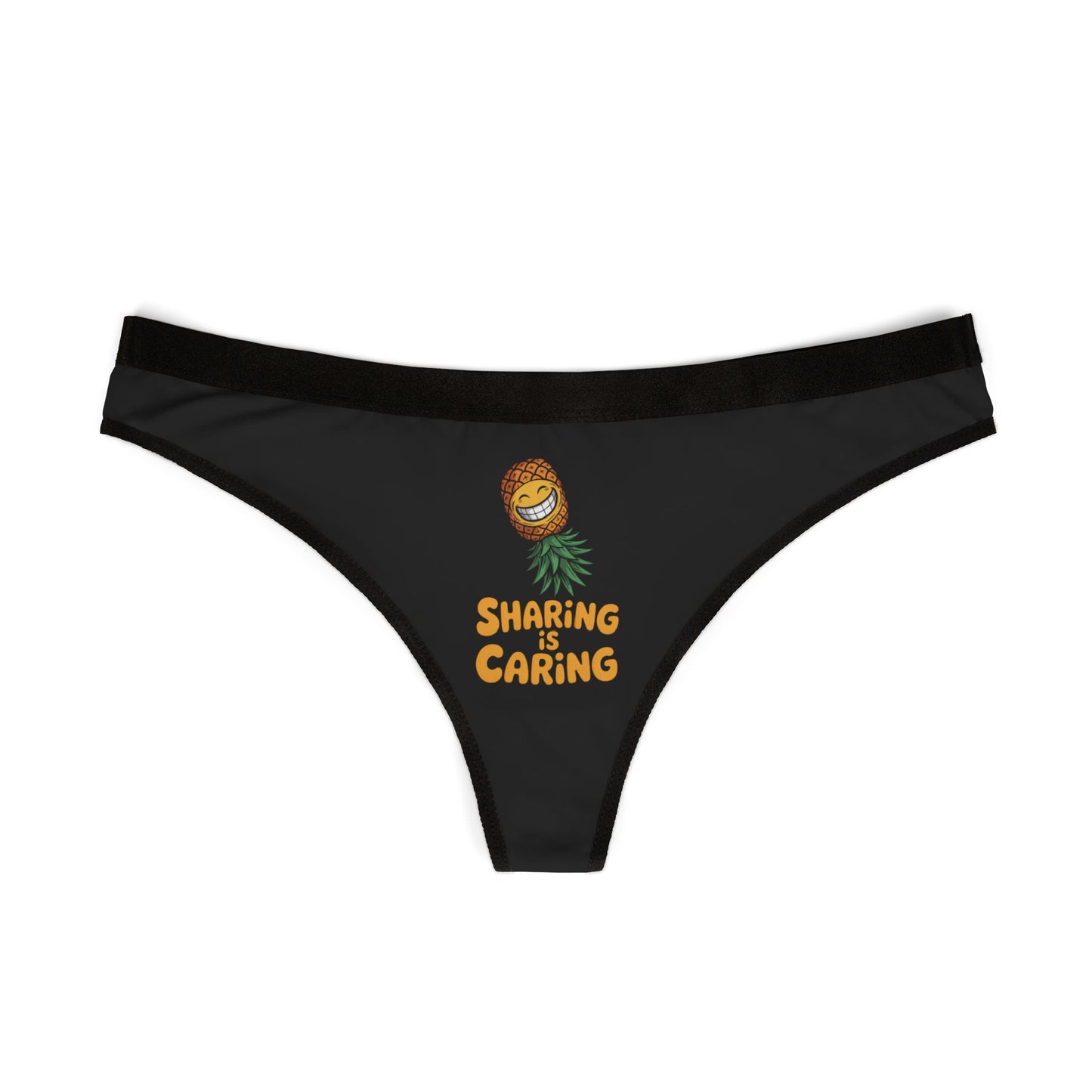 Sharing Is Caring Print Women's Thongs, Cute Underwear, Summer Lingerie, Gift
