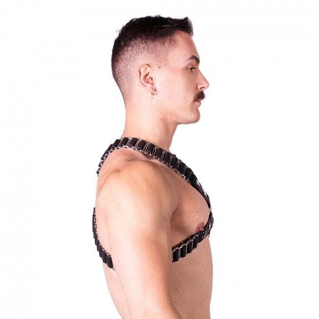 Prowler RED Ballistic Harness Black/Silver Medium