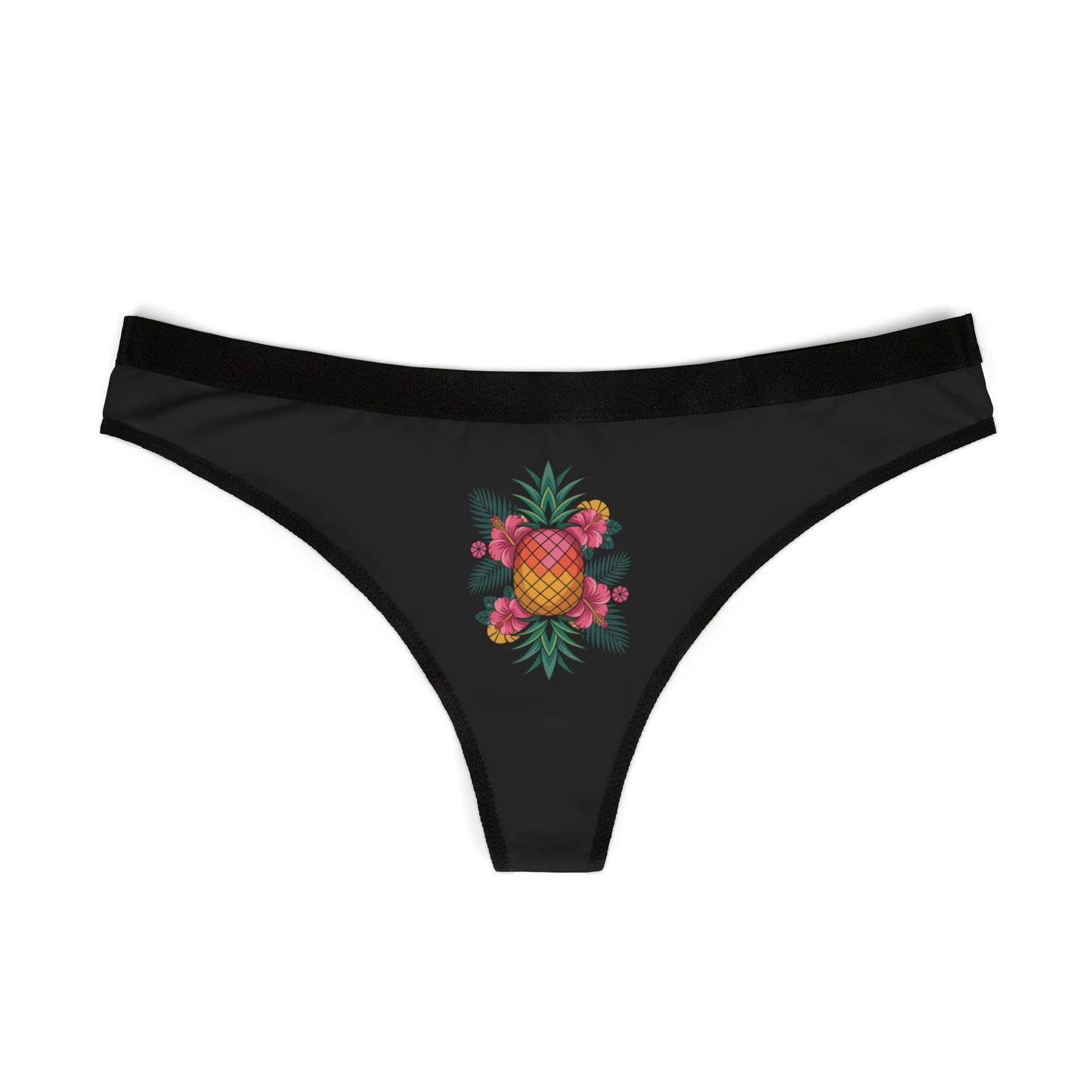 Bi Pineapple Print Women's Thongs, Cute Underwear, Summer Lingerie, Gift