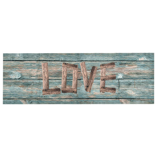vidaXL Kitchen Carpet Washable Love 60x300 cm