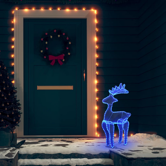 vidaXL Reindeer Christmas Decoration with Mesh 306 LEDs 60x24x89cm