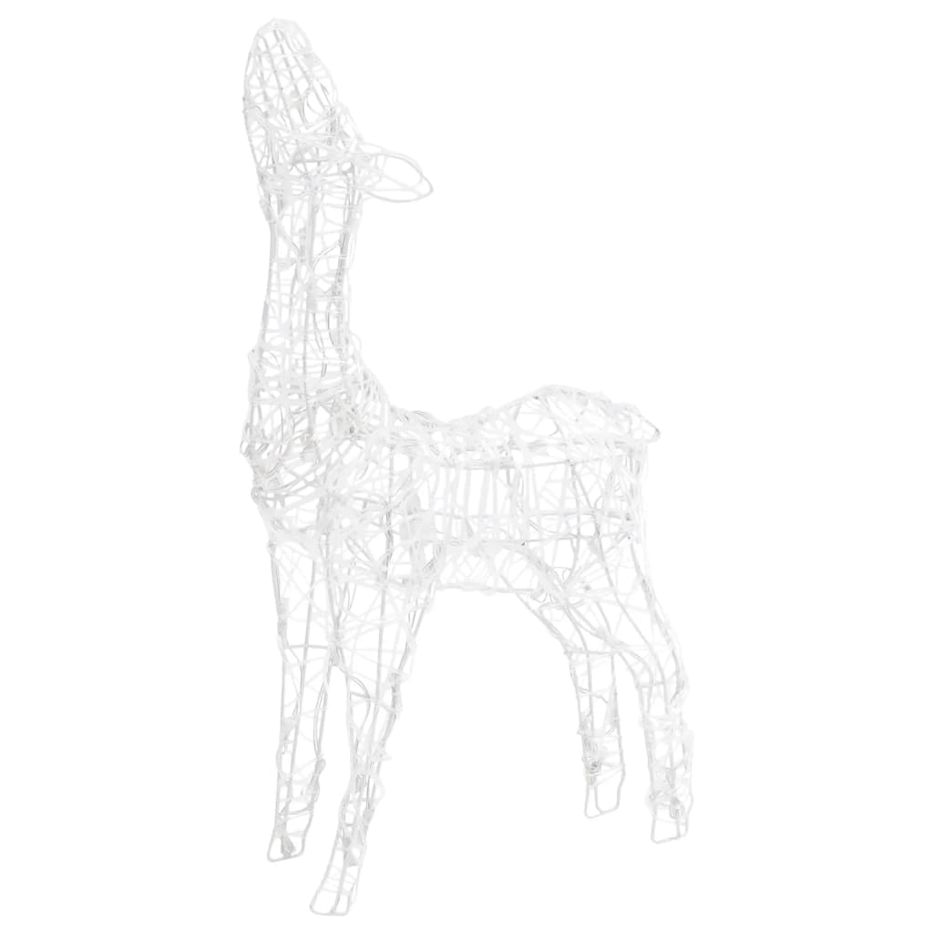 vidaXL Acrylic Reindeer Family Christmas Decoration 160 LED Colourful