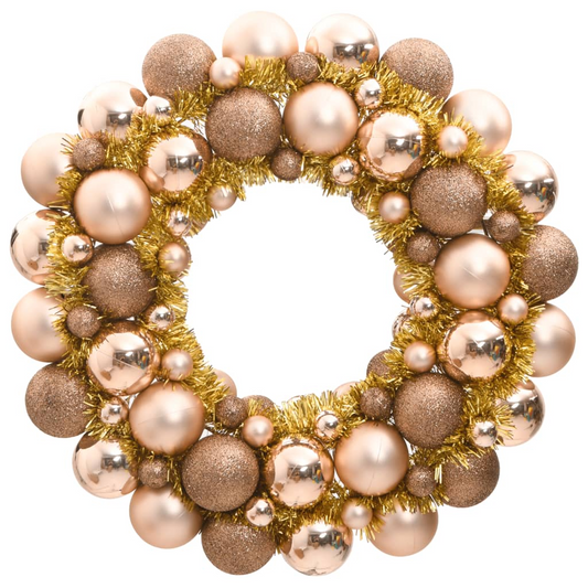 vidaXL Christmas Wreath Rose Gold 45 cm Polystyrene