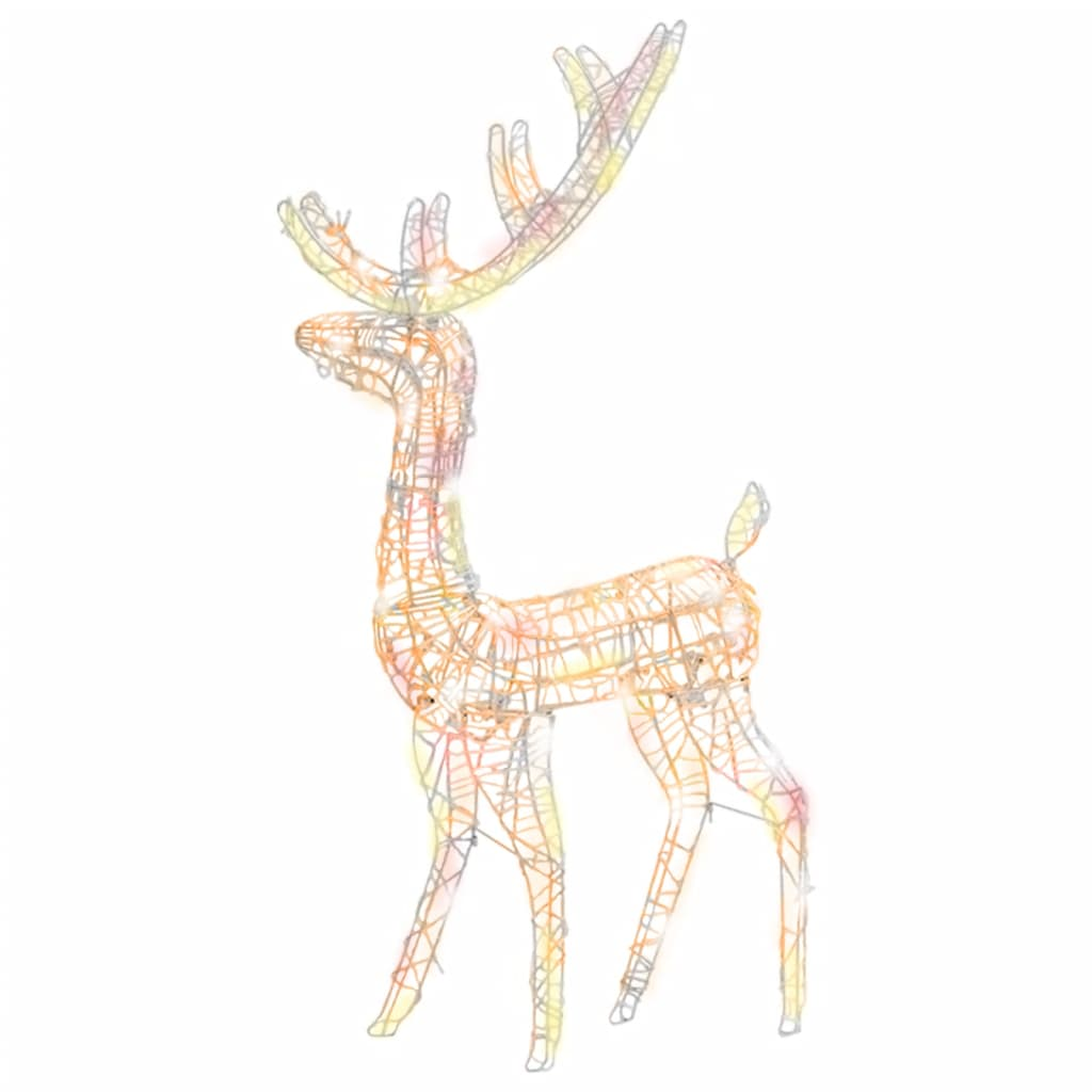 vidaXL Acrylic Reindeer Christmas Decorations 3 pcs 120cm Multicolour