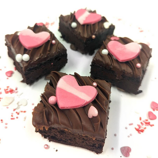 9 Love Hearts Valentine's Day Brownies - Bakerdays