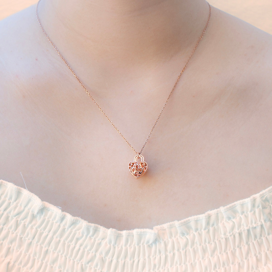 Heart Lock Aroma Necklace | Energy & Healing | Diffusing on the go | Love Gift