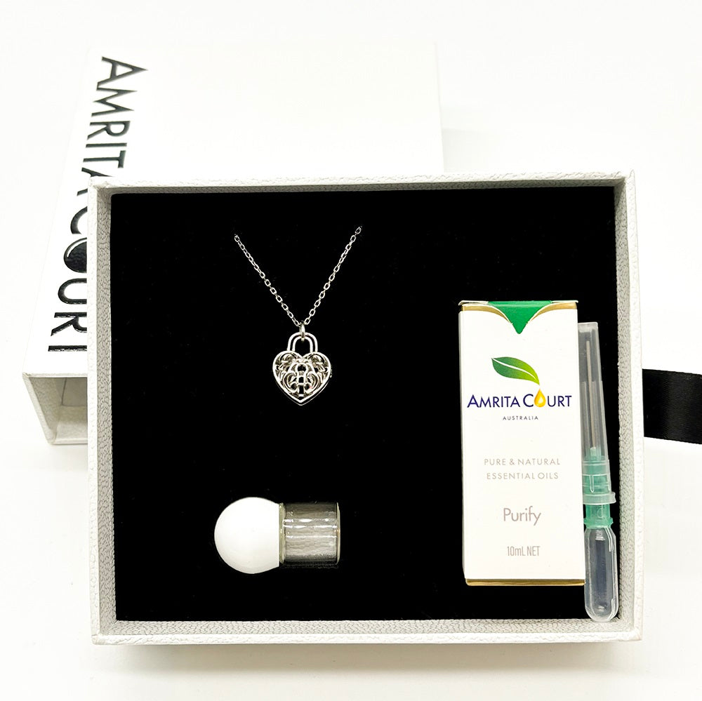 Heart Lock Aroma Necklace | Energy & Healing | Diffusing on the go | Love Gift