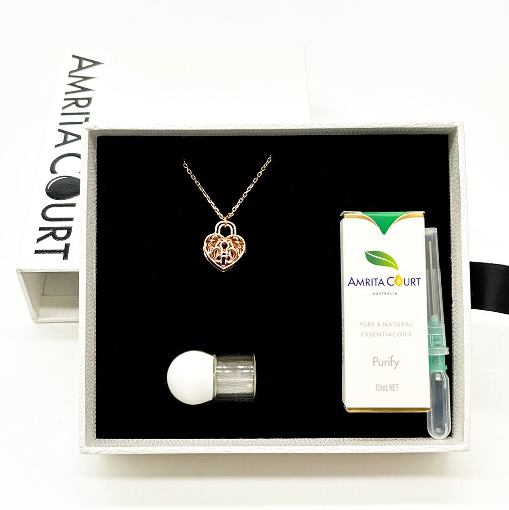 Heart Lock Aroma Necklace | Energy & Healing | Diffusing on the go | Love Gift